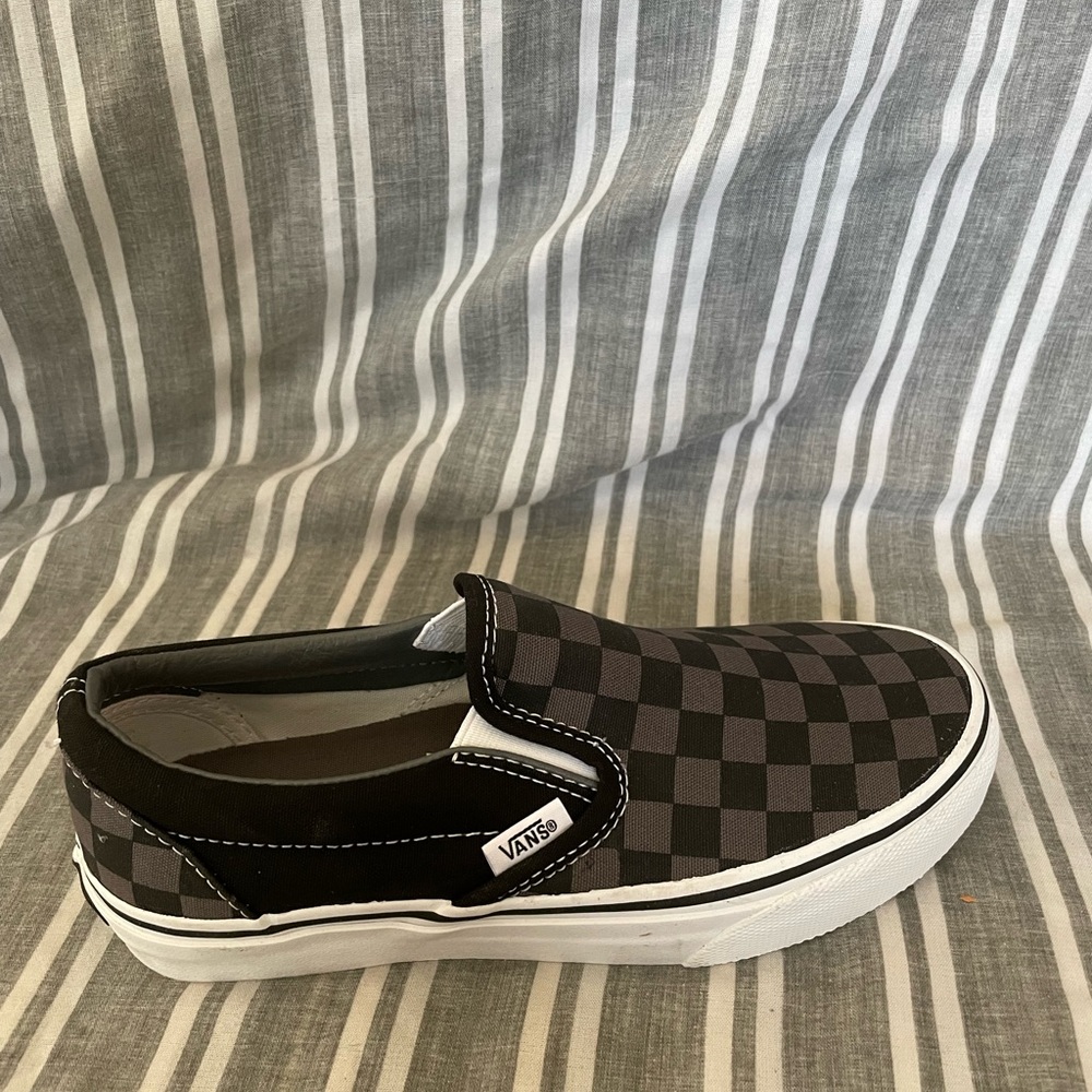 Black/Pewter Checkerboard Vans - Picture 3 of 3